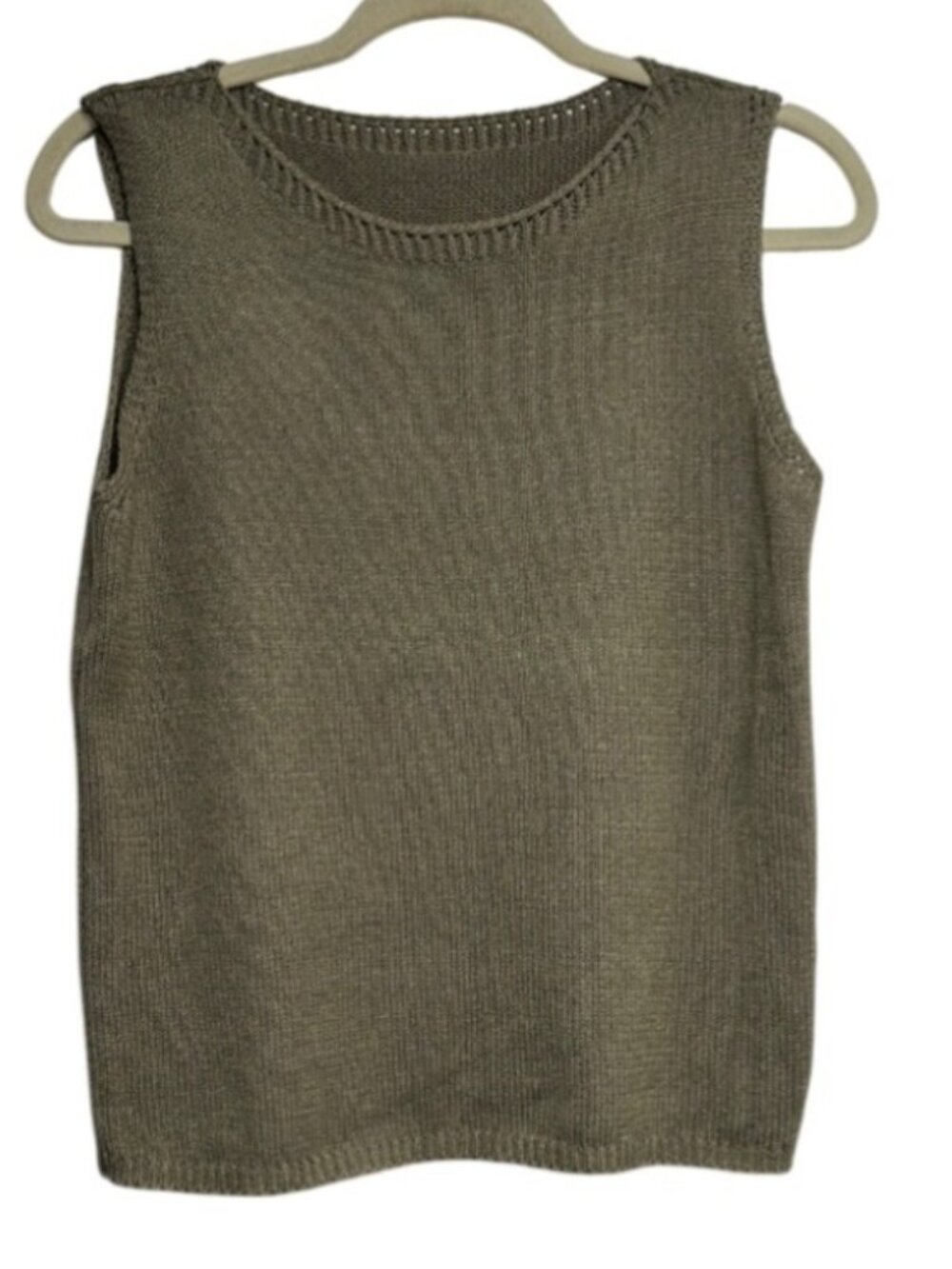 Green Sleeveless Knit Tank Top | SHEIN | Boho Layering Piece OS